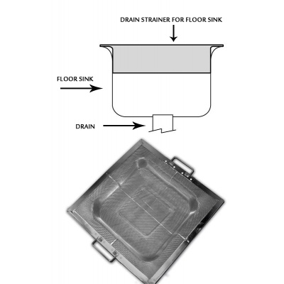 11\&quot; Removable Stainless Steel Mesh Drain Strainer for Floor Sink